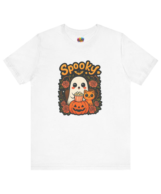Spooky Ghost Pumpkin Cat Tee