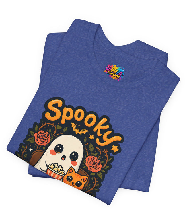 Spooky Ghost Pumpkin Cat Tee