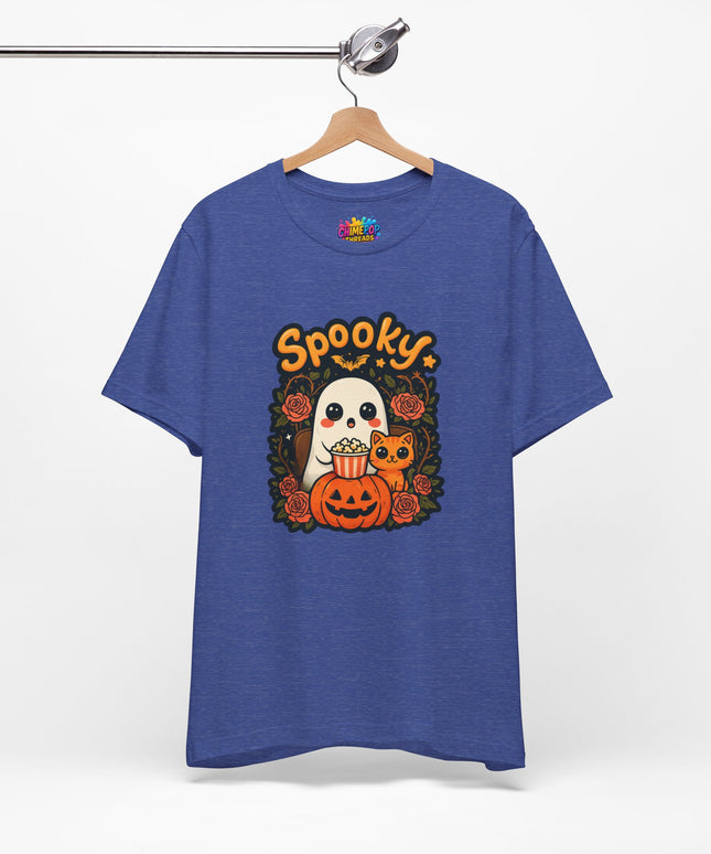 Spooky Ghost Pumpkin Cat Tee