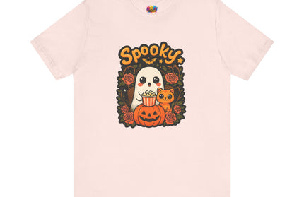 Spooky Ghost Pumpkin Cat Tee
