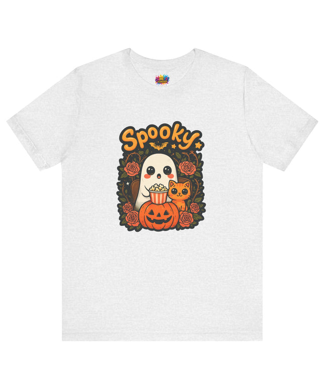 Spooky Ghost Pumpkin Cat Tee
