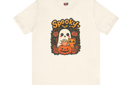 Spooky Ghost Pumpkin Cat Tee