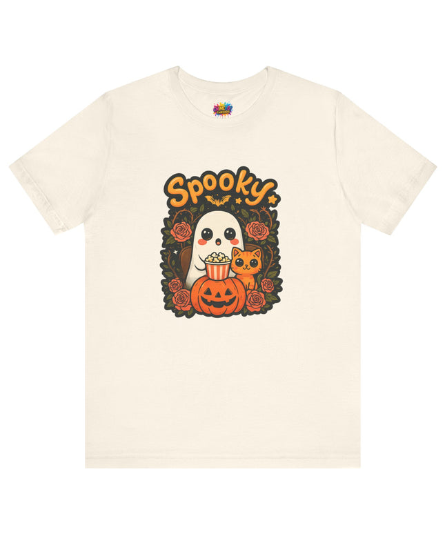 Spooky Ghost Pumpkin Cat Tee