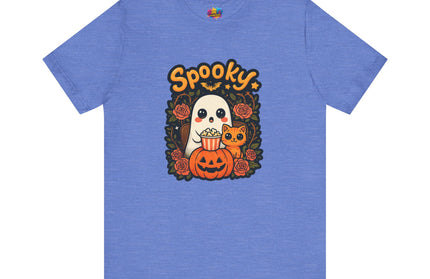 Spooky Ghost Pumpkin Cat Tee