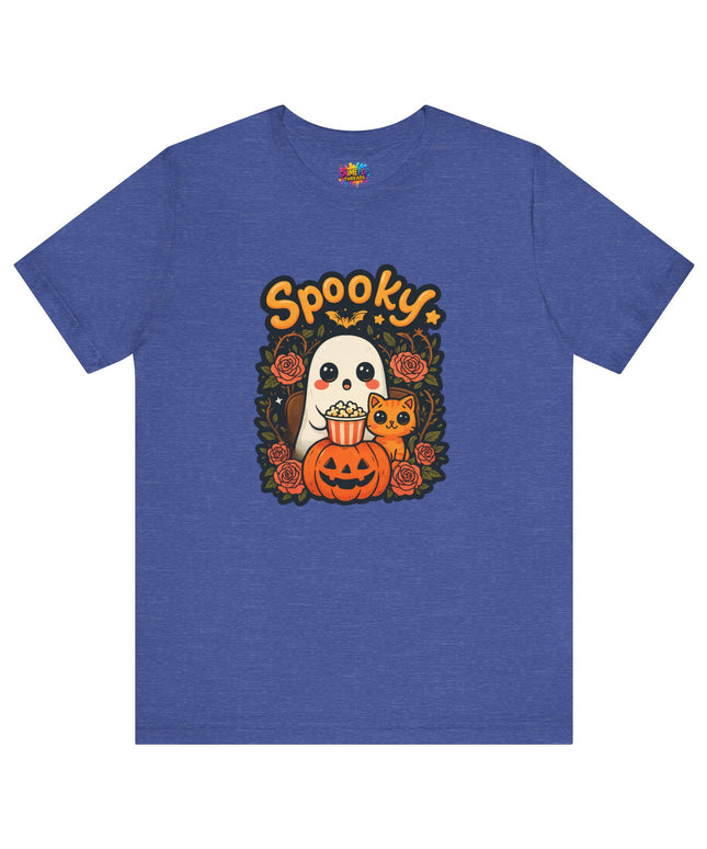 Spooky Ghost Pumpkin Cat Tee