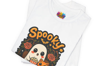 Spooky Ghost Pumpkin Cat Tee