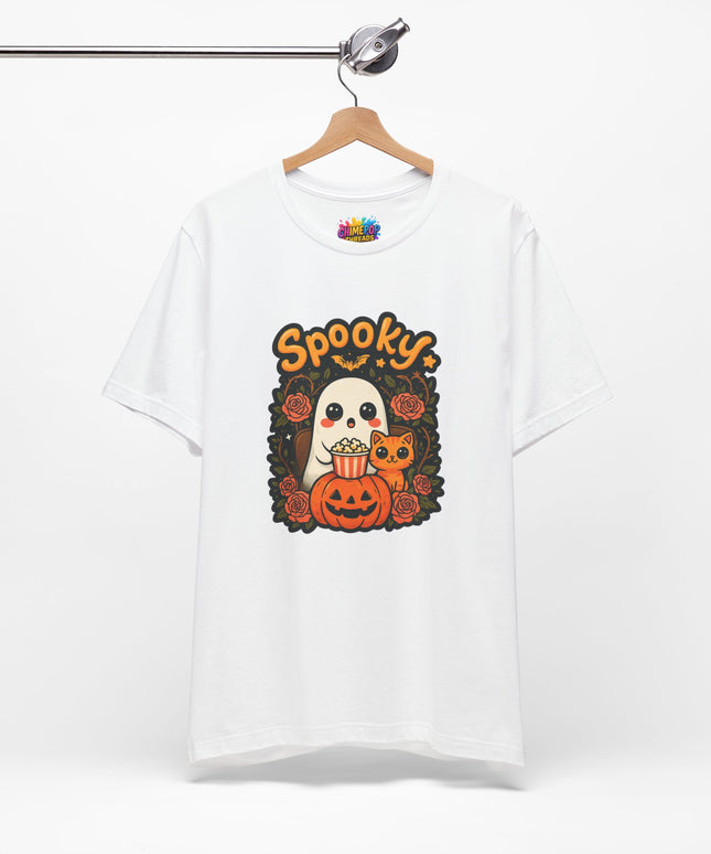 Spooky Ghost Pumpkin Cat Tee