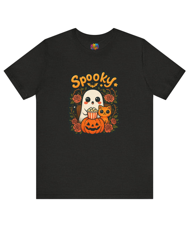 Spooky Ghost Pumpkin Cat Tee
