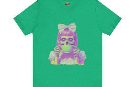 Spooky Tea Time Pastel Goth Skeleton Tee