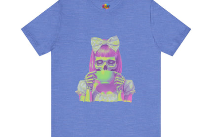 Spooky Tea Time Pastel Goth Skeleton Tee