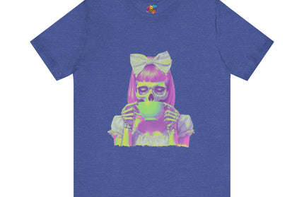 Spooky Tea Time Pastel Goth Skeleton Tee