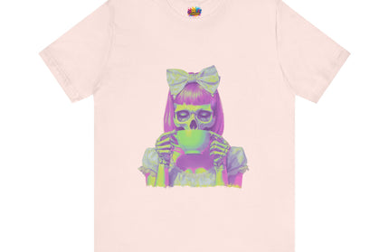 Spooky Tea Time Pastel Goth Skeleton Tee