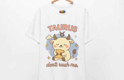 TAURUS ZODIAC – DON’T RUSH ME BULL STATEMENT TEE