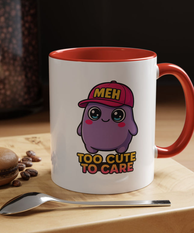TOO CUTE TO CARE COFFEE MUG