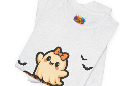 Too Cute to Spook Ghost with Big Bow Tee