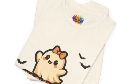 Too Cute to Spook Ghost with Big Bow Tee