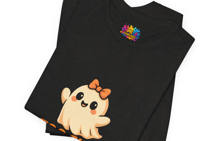 Too Cute to Spook Ghost with Big Bow Tee