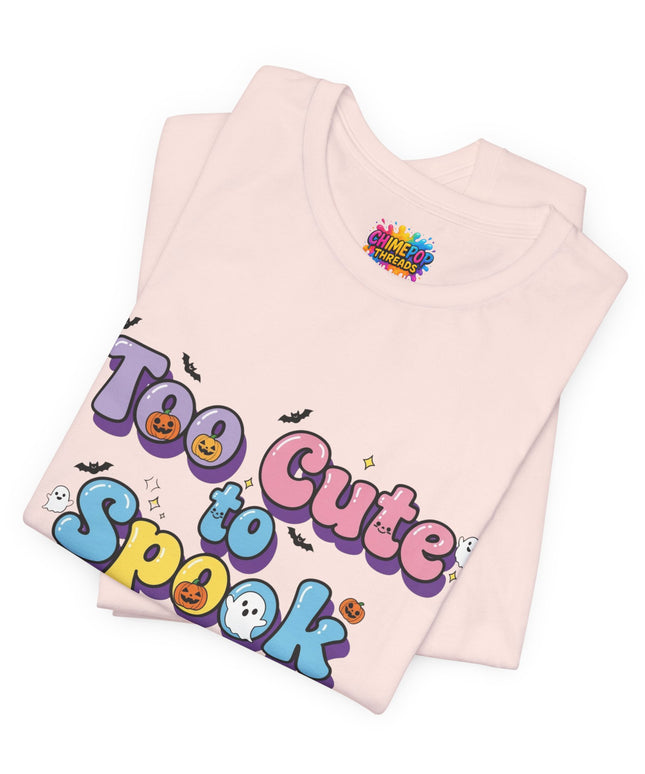 Too Cute to Spook Pastel Font T-Shirt