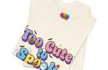 Too Cute to Spook Pastel Font T-Shirt