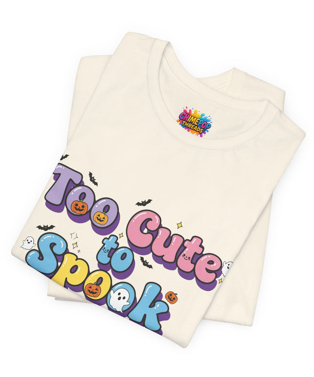 Too Cute to Spook Pastel Font T-Shirt