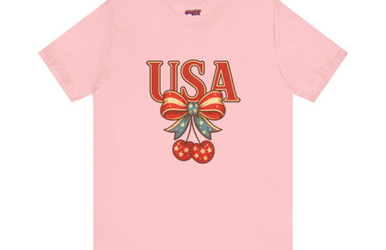 USA CHERRY BOW GRAPHIC TEE