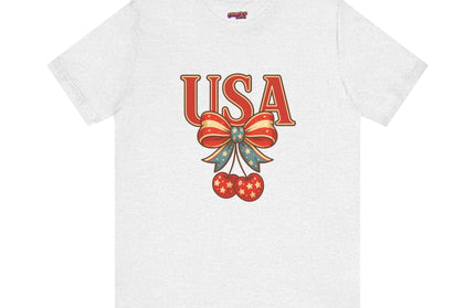 USA CHERRY BOW GRAPHIC TEE