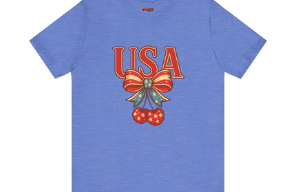 USA CHERRY BOW GRAPHIC TEE