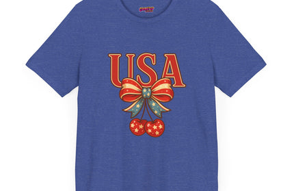 USA CHERRY BOW GRAPHIC TEE