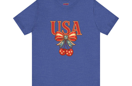 USA CHERRY BOW GRAPHIC TEE