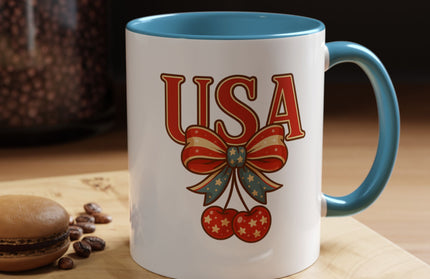 USA CHERRY COQUETTE PATRIOTIC MUG