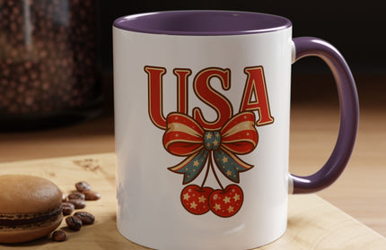 USA CHERRY COQUETTE PATRIOTIC MUG