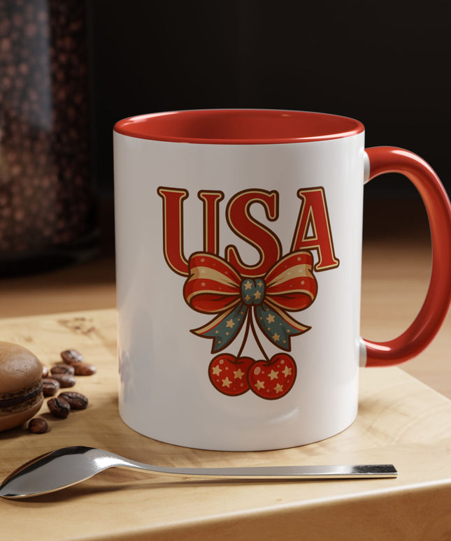 USA CHERRY COQUETTE PATRIOTIC MUG