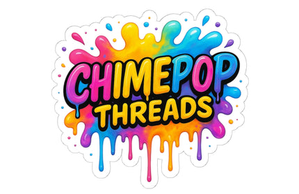 Vibrant Kiss-Cut Stickers for Laptop & Decor – ChimePop Threads Splash BKGD