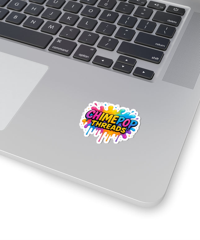 Vibrant Kiss-Cut Stickers for Laptop & Decor – ChimePop Threads Splash BKGD