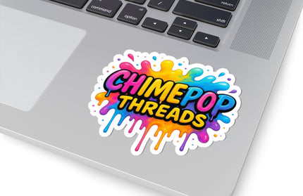 Vibrant Kiss-Cut Stickers for Laptop & Decor – ChimePop Threads Splash BKGD