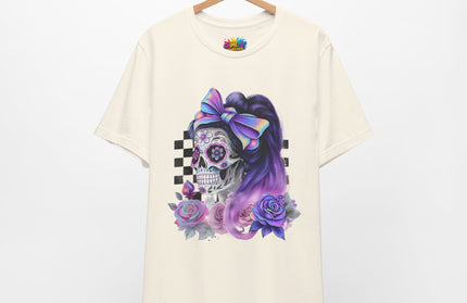 Vintage Pastel Sugar Skull Girl Top