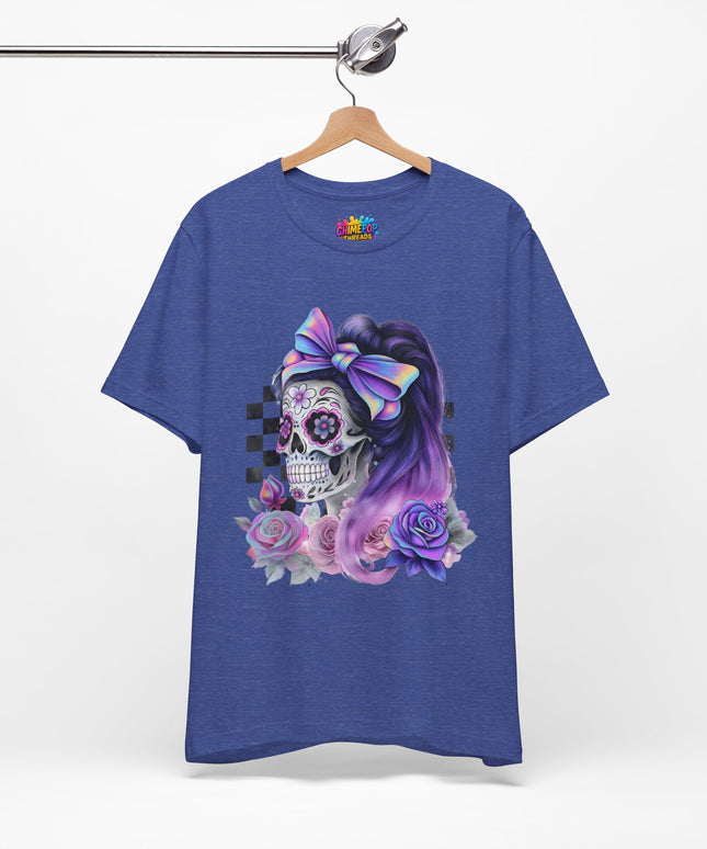 Vintage Pastel Sugar Skull Girl Top