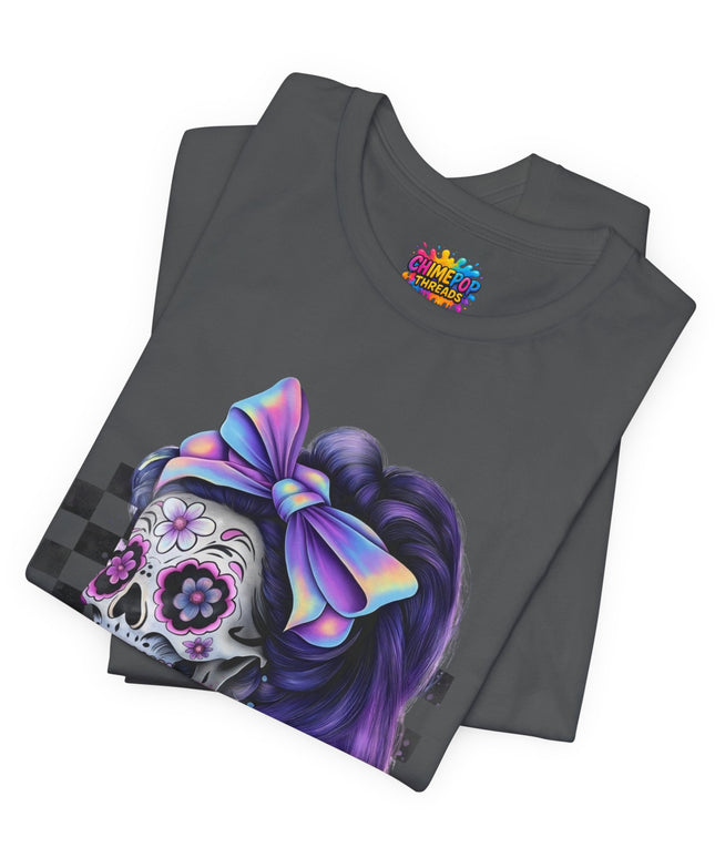 Vintage Pastel Sugar Skull Girl Top