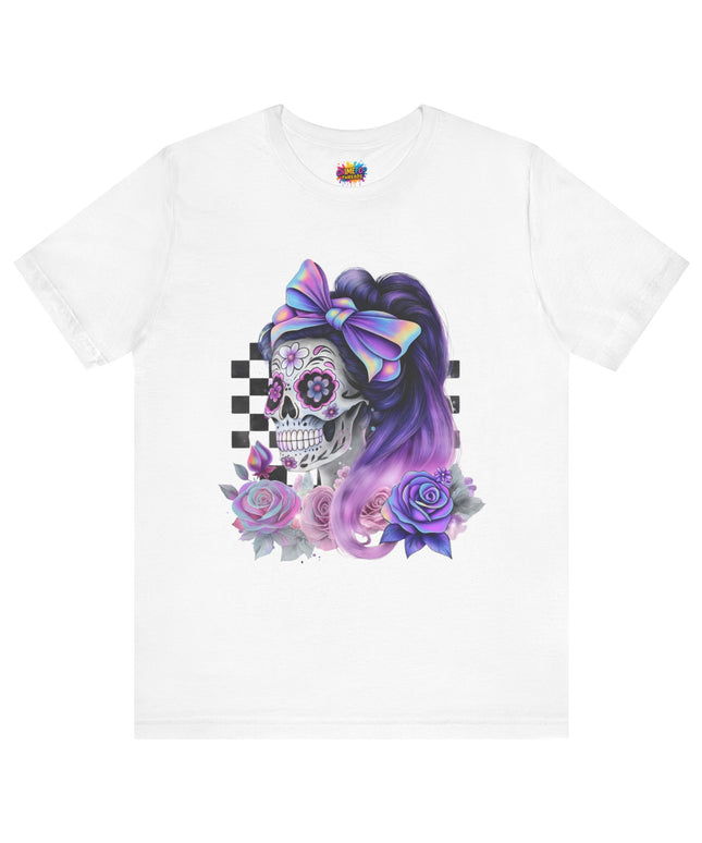 Vintage Pastel Sugar Skull Girl Top