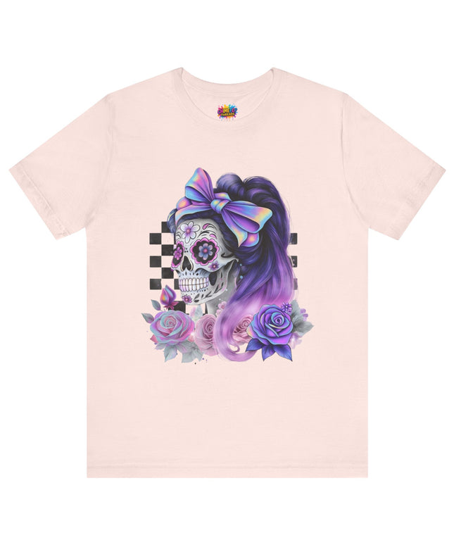 Vintage Pastel Sugar Skull Girl Top